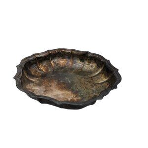 International Silver Company Chippendale Circle Trinket Tray Scalloped Edges‎